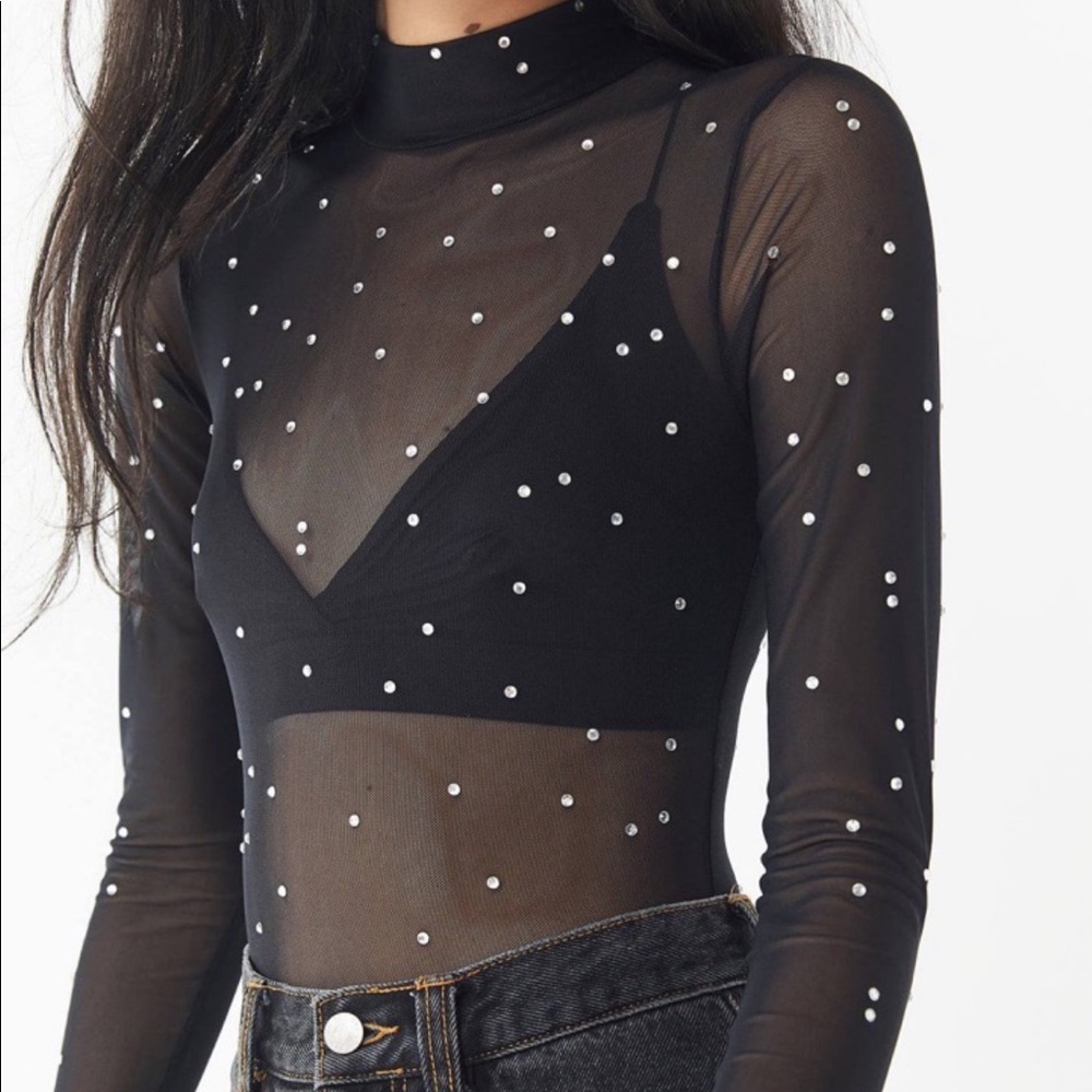 Urban Outfitters Rhinestone Bodysuit